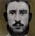 Bearded Man No.1, gouache on canvas, 24x30cm, 2012  650€