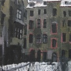 Berlin Backyard, gouache on canvas, 24x30cm, 2010  650€