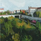 Berlin Mauerpark, gouache on canvas, 24x30cm, 2012  850€