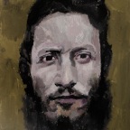 Bearded Man No.3, gouache on canvas, 24x30cm, 2012  650€