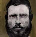 Bearded Man No.4, gouache on canvas, 24x30cm, 2012  650€