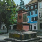  Kriegerdenkmal in Offenburg, gouache on canvas, 24x30cm, 2010  650€