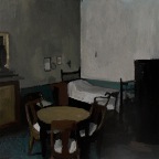 Deathbed of Alessandro Manzoni, gouache on canvas, 30x40cm, 2012   850,00€