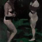 Two Girls In The Woods, gouache on canvas, 30x40cm, 2012  850€