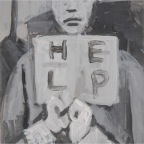 Help, gouache on paper mounted on canvas, 18x24cm, 2010 550€