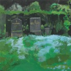 Friedhof im Prenzlauer Berg, gouache on canvas, 30x40cm, 2012  850€