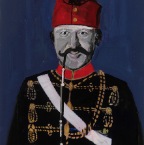The Husband Of The Dutch Woman, gouache on paper mounted on canvas, 24x30cm, 2010 650€