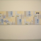 Tafel#25/2.07, Lack auf Aluminium, Hemden, Leuchtdioden, 100x400cm, 2007