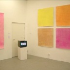 right wall: LACRIMA EFFECT QUARTETT ROUGE 2007 Color Leads on Handmade Paper(Aquari 500 g) 1.04 x 1.04 cm Signiert/Datiert auf der Rückseite